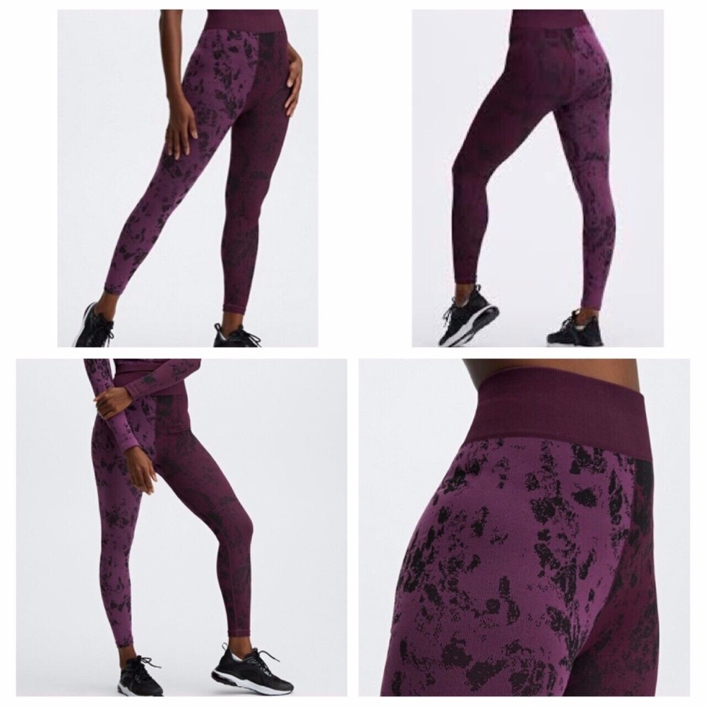 Fabletics MARBLE Purple SEAMLESS Leggings S